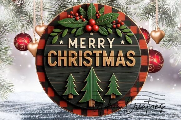 3D Rustic Ornament PNG for Crafts