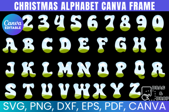 Christmas Alphabet Canva Frame Template Review