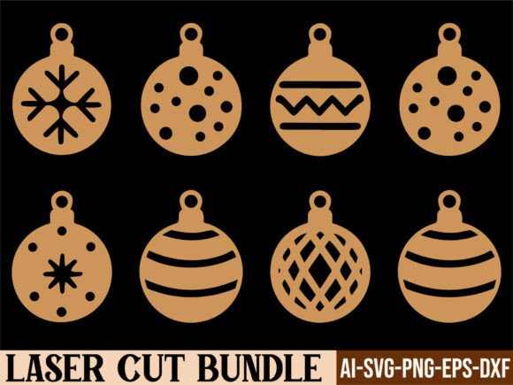 Christmas Bauble Laser Cut Bundle for Crafts