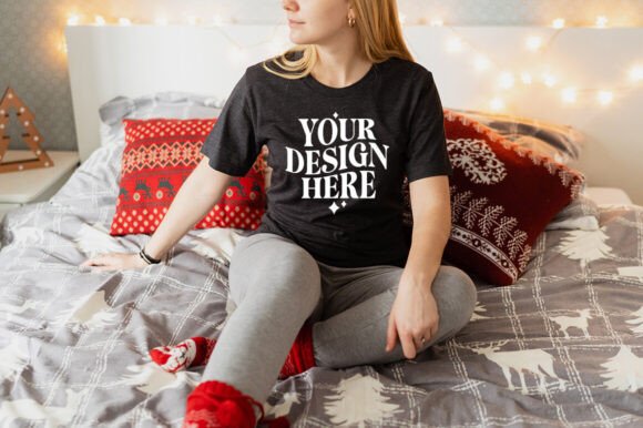 Christmas Bella Canvas 3001 Mockup 39 for Product Mockups