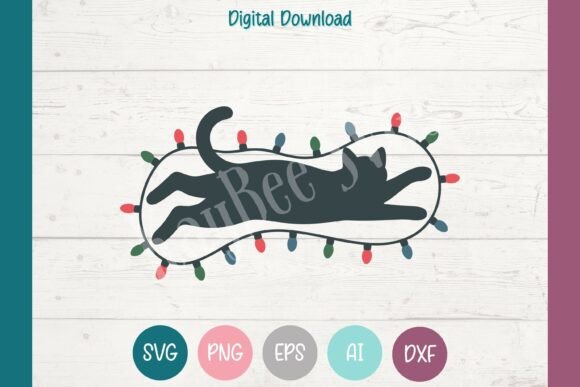 Christmas Cat SVG PNG: Festive Crafts & Branding