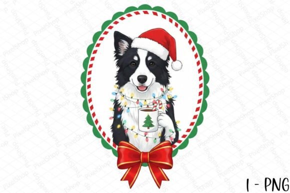 Christmas Dog Cacao Frame for T-Shirt Designs
