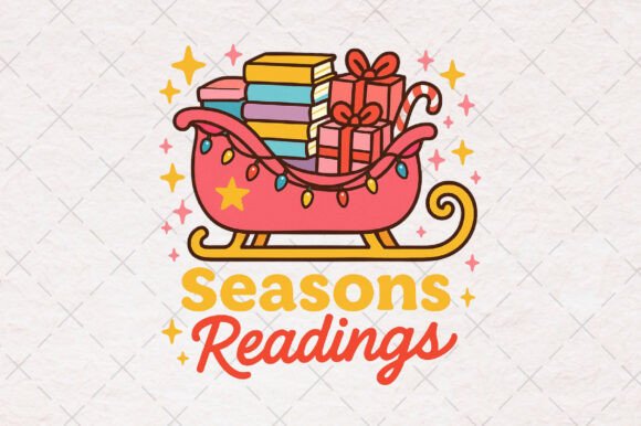 Christmas Holiday Bookish Png for T-Shirt Designs