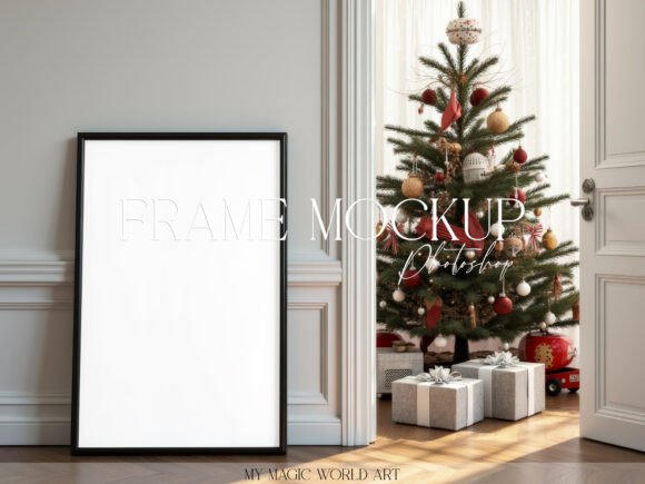 Christmas Interior Frame Mockup for Art Review