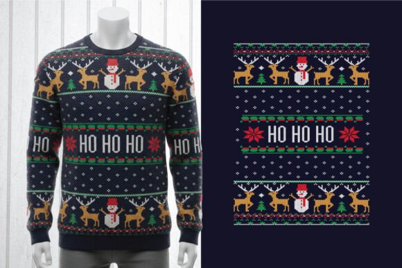 Christmas Ugly Sweater Design for T-Shirt Designs