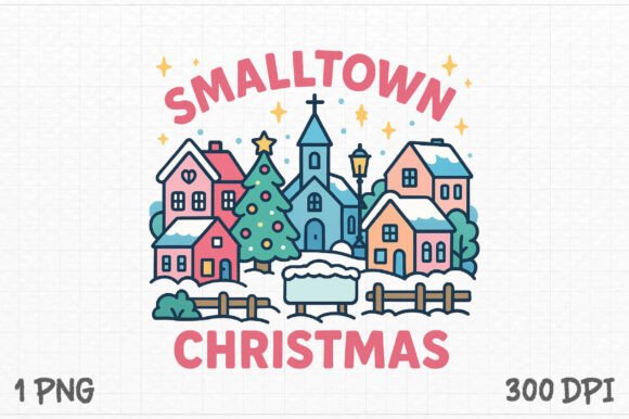 Custom Zipcode Smalltown Christmas PNG for T-Shirt Designs