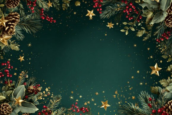 Dark Green Christmas Backgrounds for Blogs