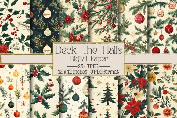 Deck the Halls Christmas Pattern Papers Review