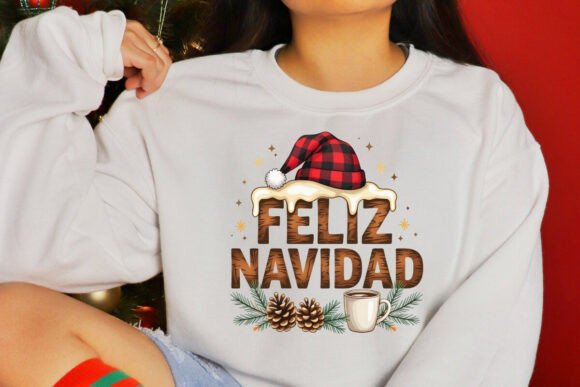 Feliz Navidad Cozy Cabin PNG for T-Shirts