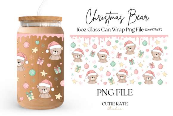 Retro Christmas Bear Wrap for Crafts