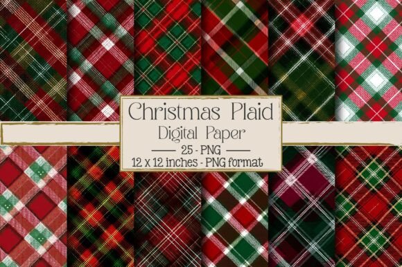 Review: Christmas Plaid - Seamless Diagonal Design
