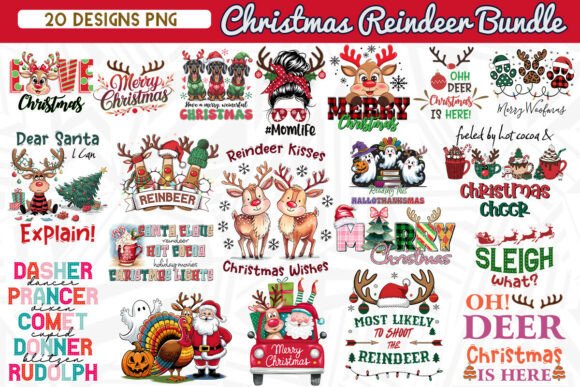 Review: Christmas Reindeer Sublimation Bundle Print Templates