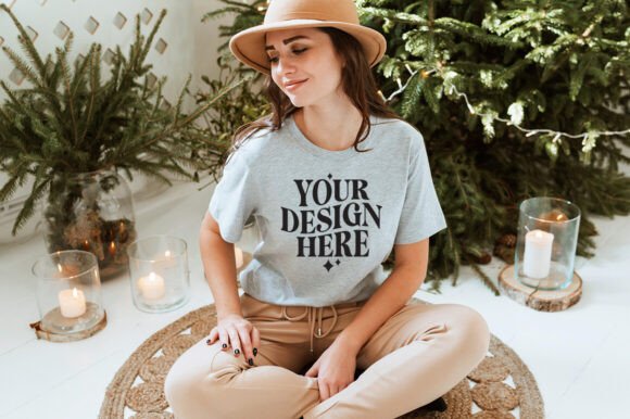 Reviewing Christmas Bella Canvas 3001 Mockup 17