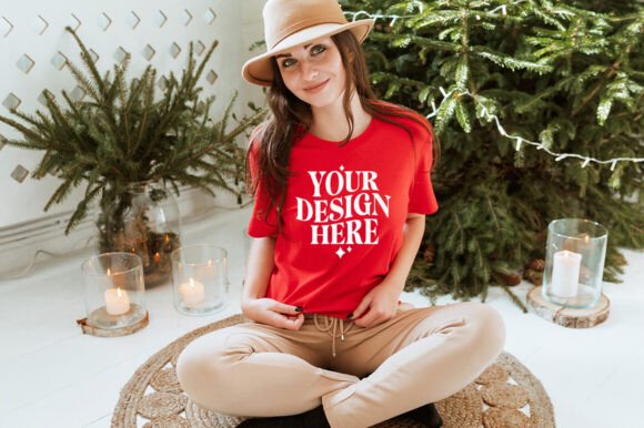 Reviewing Christmas Bella Canvas 3001 Mockup 25