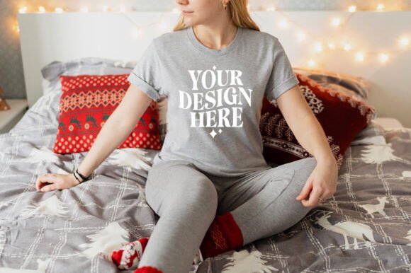 Reviewing Christmas Bella Canvas 3001 Mockup 35