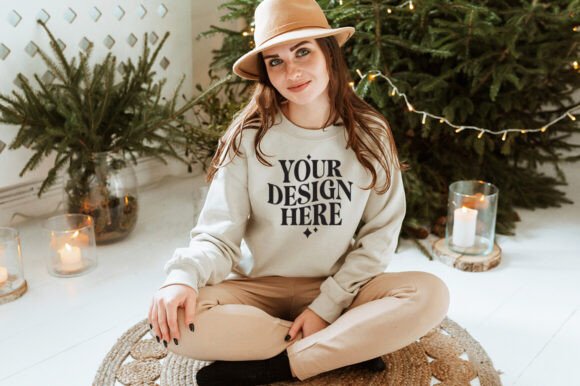 Reviewing Christmas Gildan 18000 Mockup 17