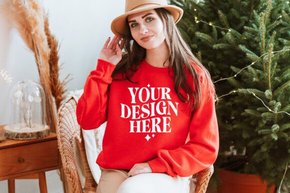 Reviewing Christmas Gildan 18000 Mockup 26 for Product Mockups
