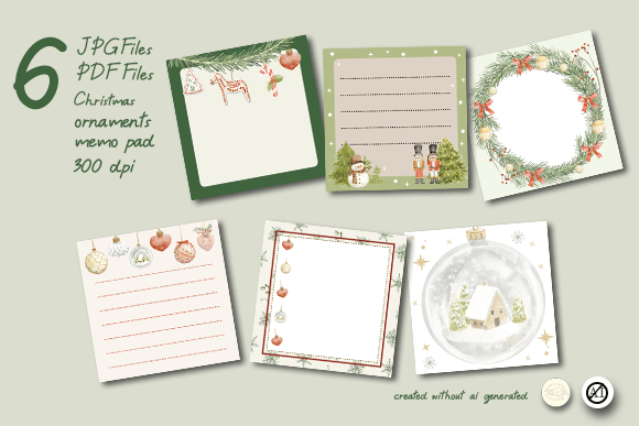 Reviewing Christmas Ornaments Memo Pad for Holiday Stitching