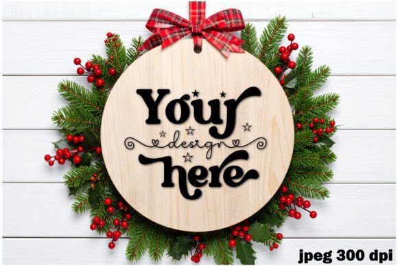 Reviewing Christmas Round Sign Mockup 7 for Crafts
