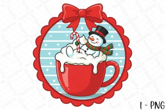 Reviewing Christmas Snowman Cocoa Hand-Drawn Frame for T-Shirt Designs