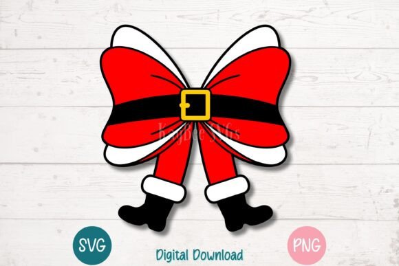 Santa Bow Christmas SVG for Crafts & Branding