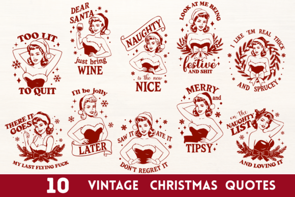 Snarky Christmas SVG Bundle for Crafts